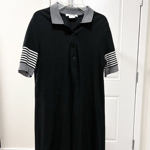 Lacoste, Black w/ white stripes on lining, Dress/country club dress, 34